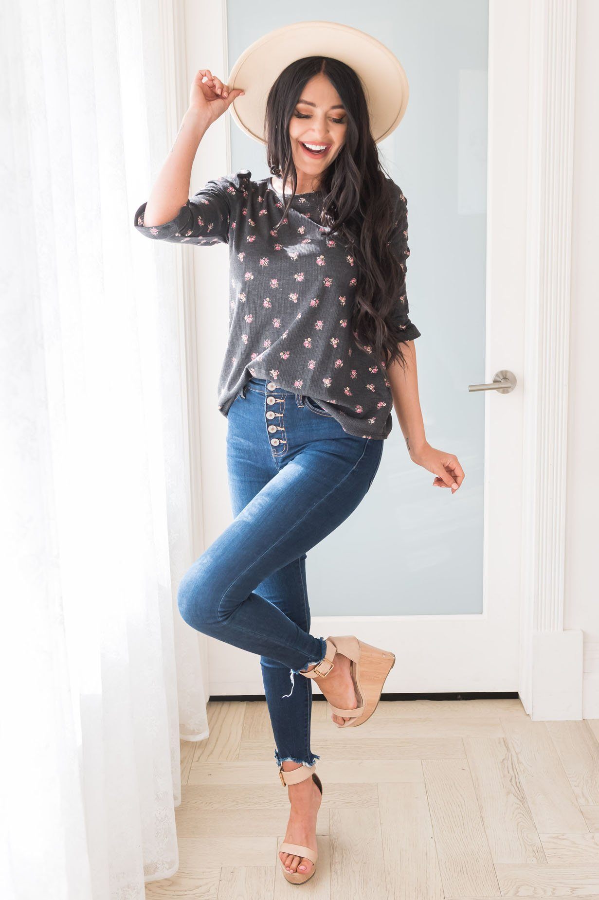 Fresh Blossoms Modest Blouse Modest Dresses vendor-unknown 