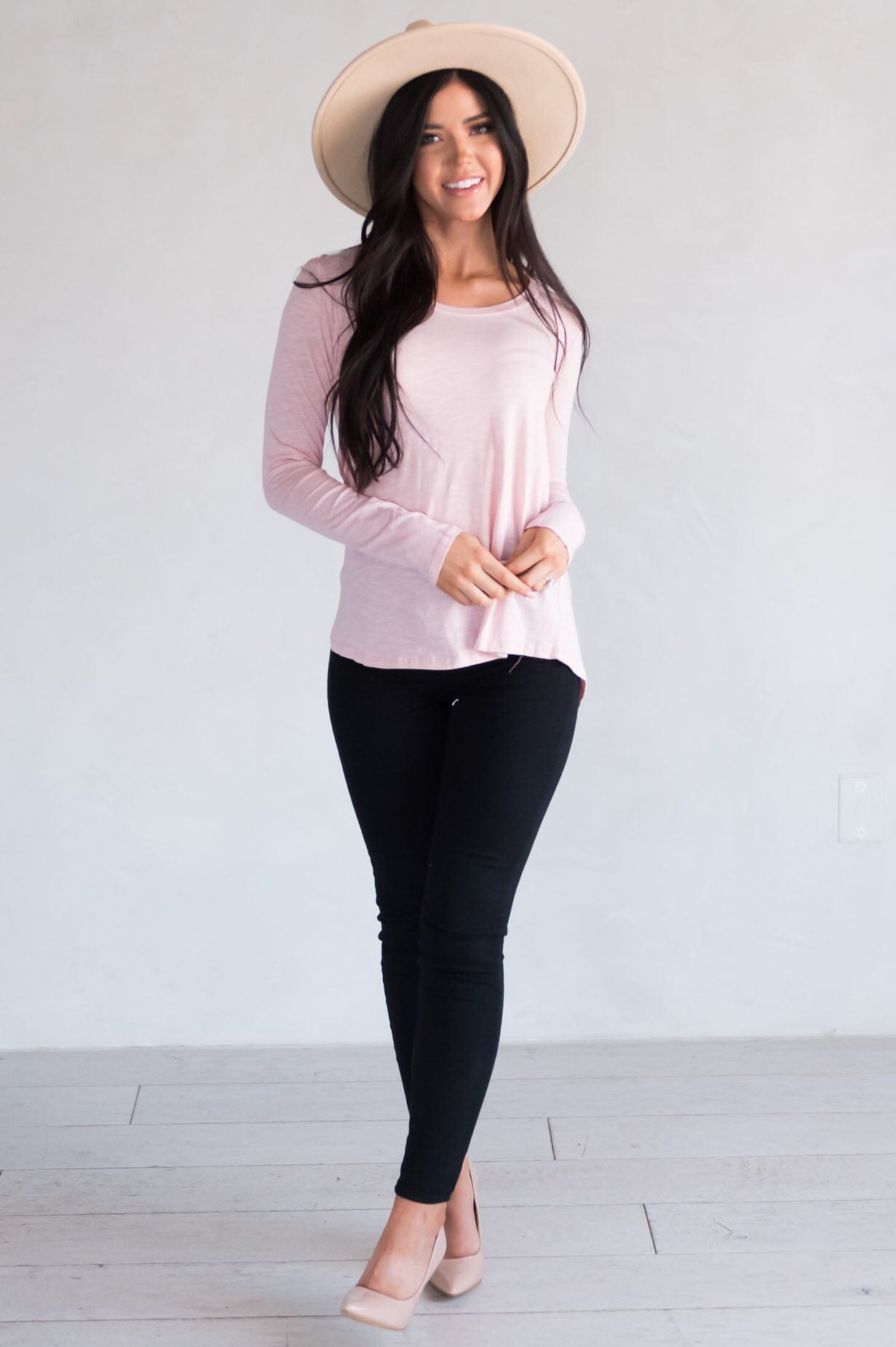 Blushing Beauty Modest Top Tops vendor-unknown 