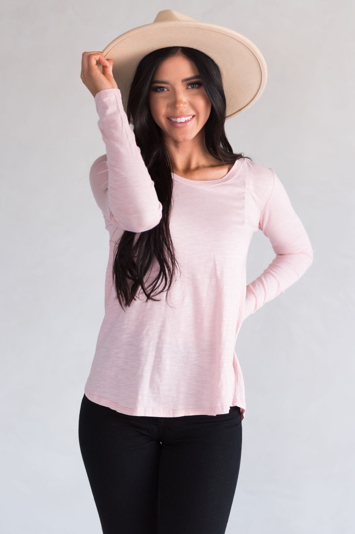 Blushing Beauty Modest Top Tops vendor-unknown 