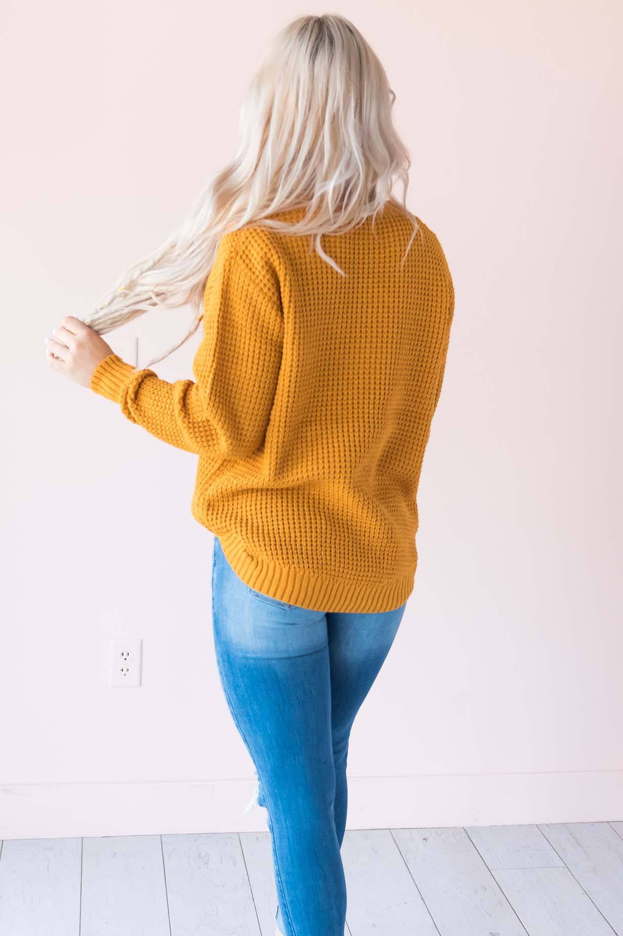 Fall Retreat Rib Stitch Modest Sweater Modest Dresses vendor-unknown 