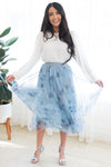 Blooming Buds Modest Tulle Skirt Skirts vendor-unknown