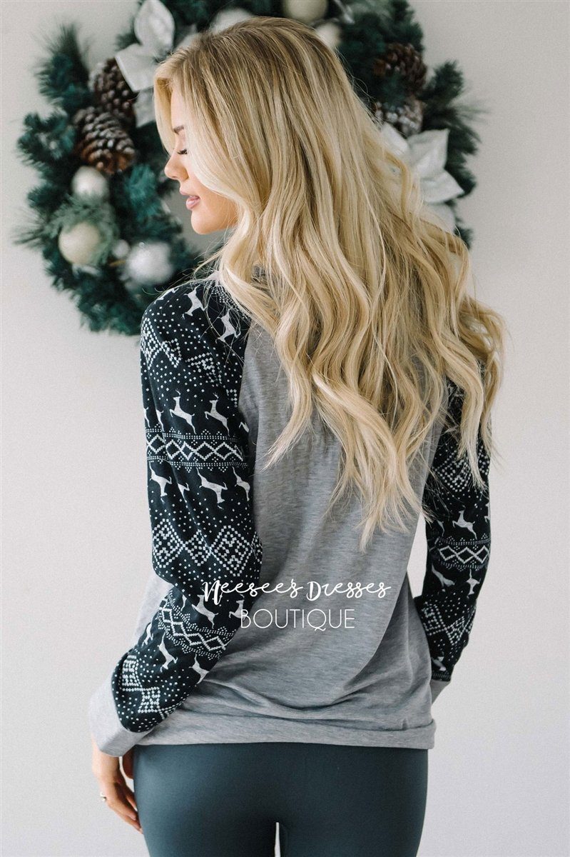 Baby It's Cold Outside Gray Sweater Tops vendor-unknown 