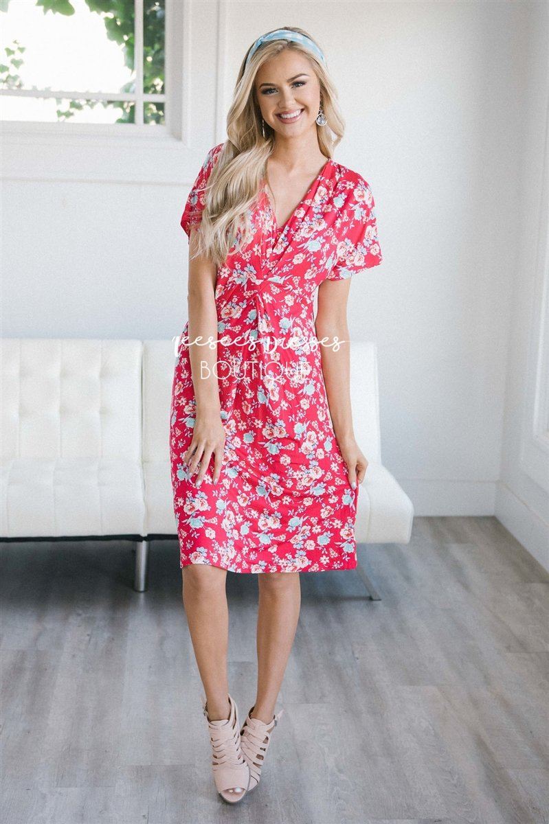 The Shayla Modest Dresses vendor-unknown XS Bright Pink 