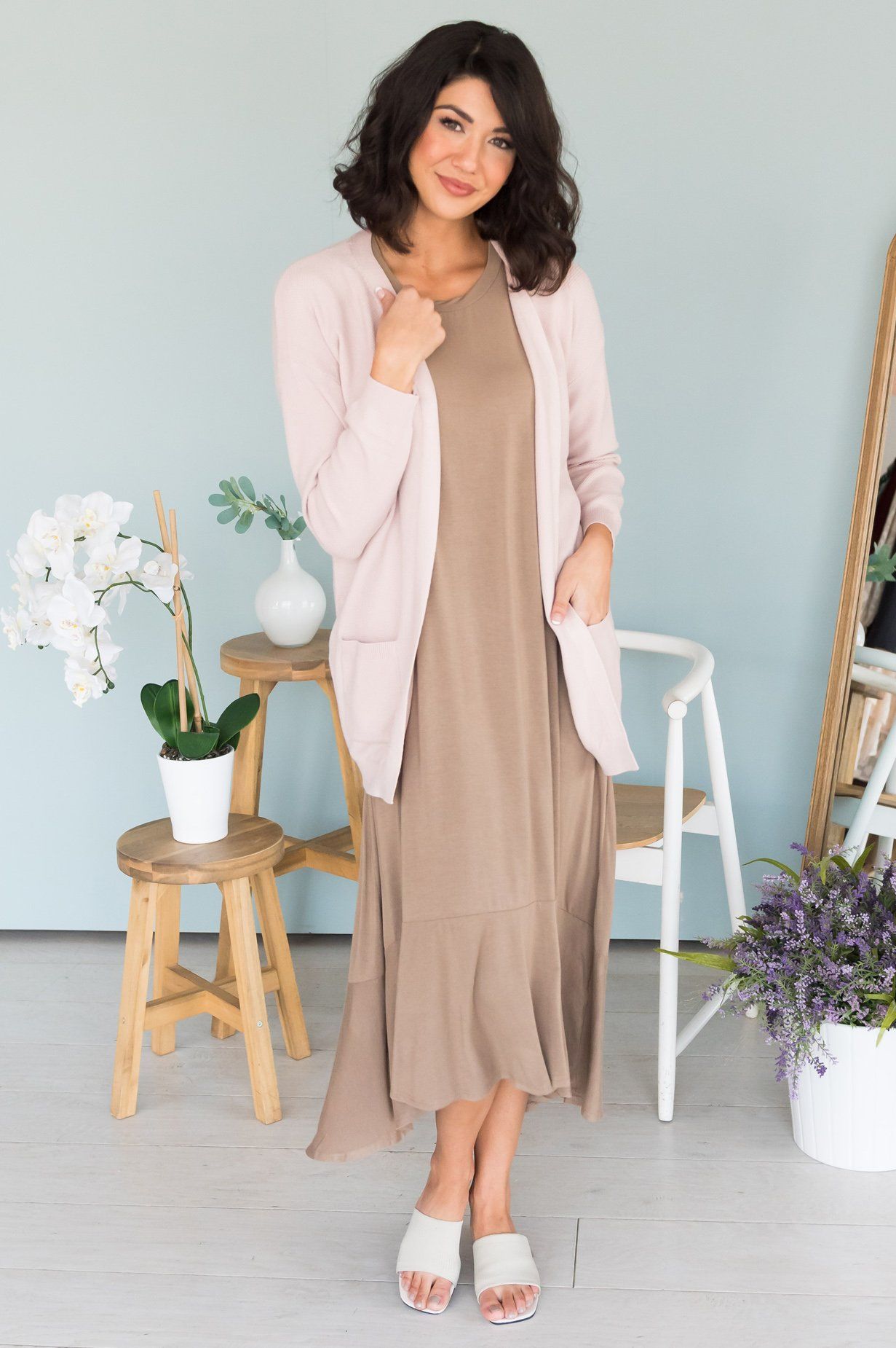 Casually Cool Modest Pocket Cardigan Modest Dresses vendor-unknown 