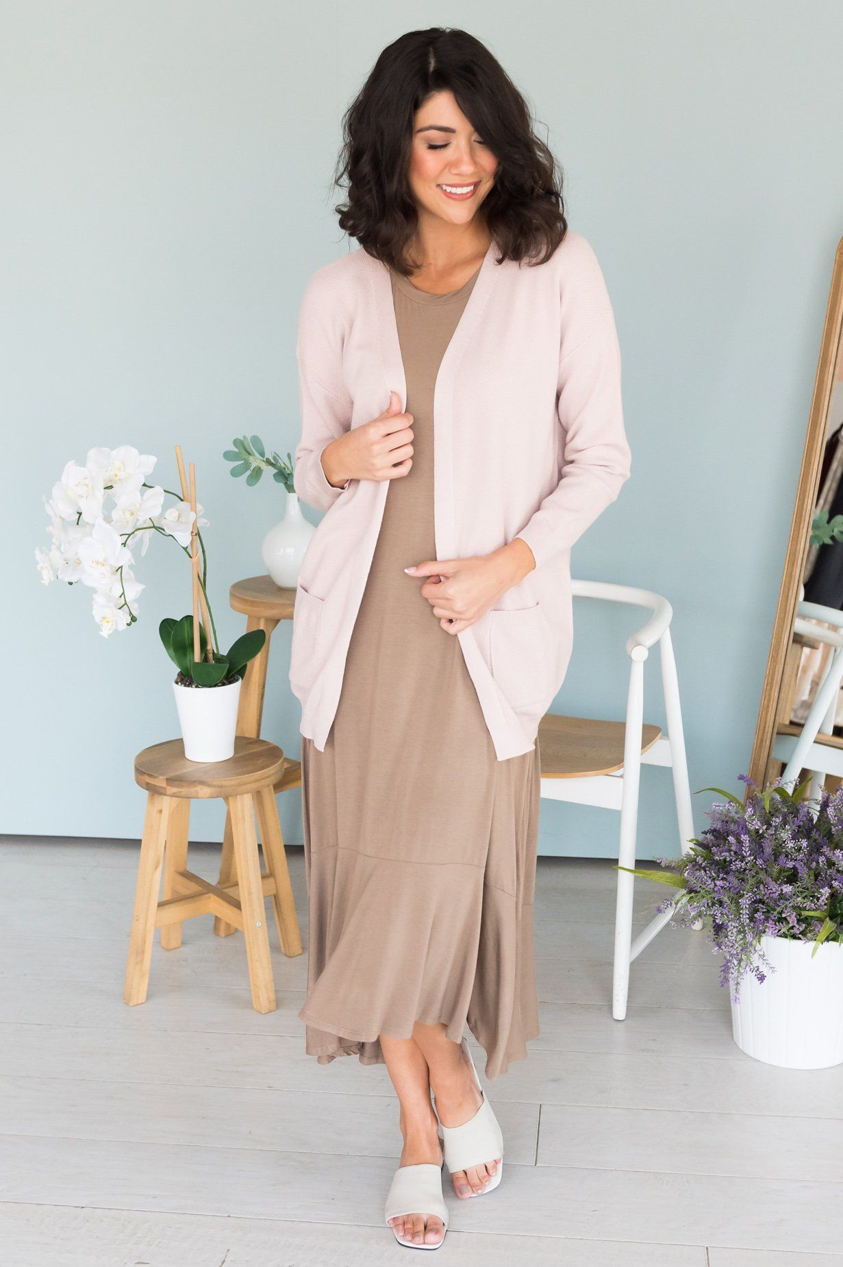 Casually Cool Modest Pocket Cardigan Modest Dresses vendor-unknown 