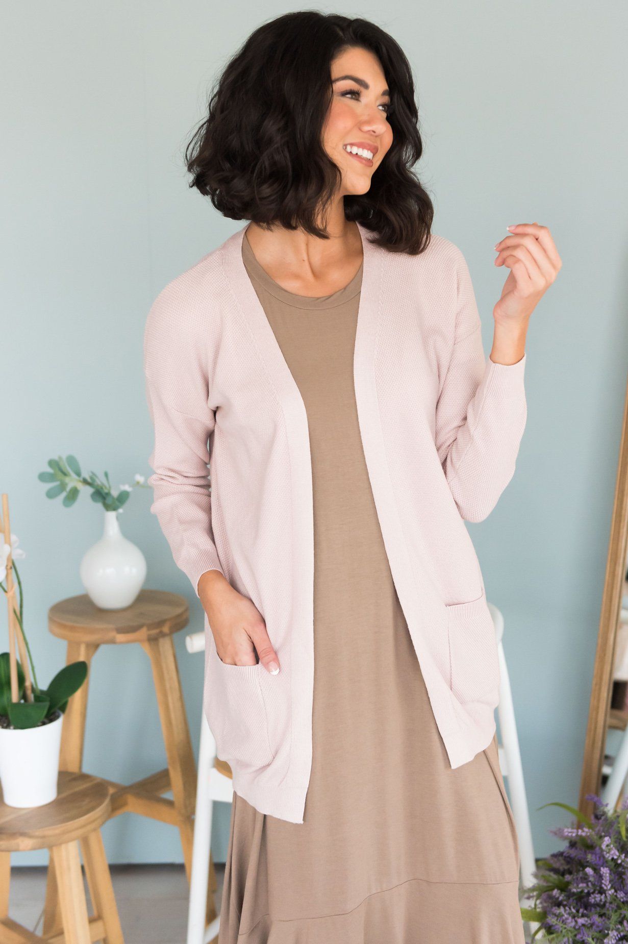 Casually Cool Modest Pocket Cardigan Modest Dresses vendor-unknown 