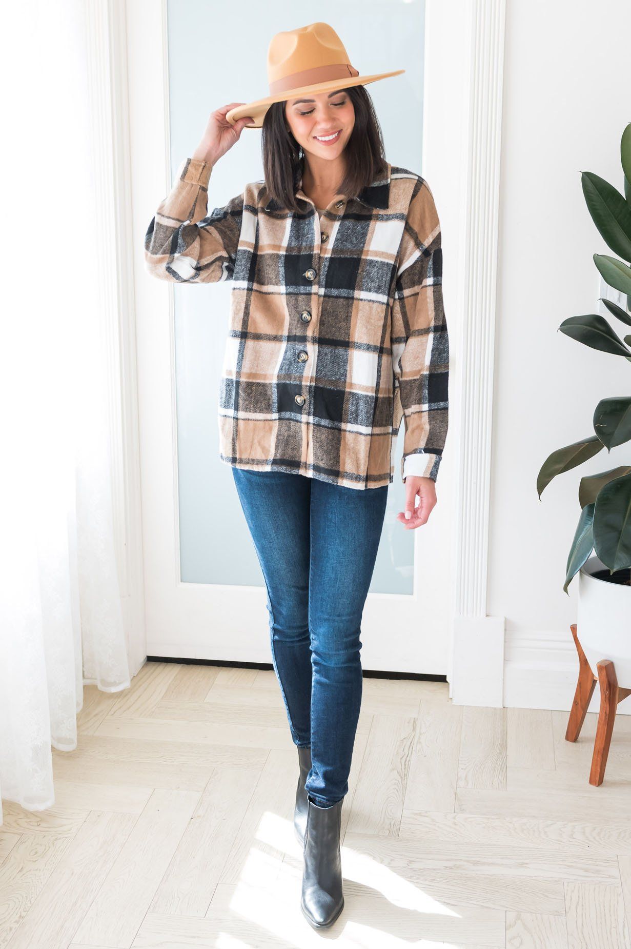 Out Tonight Modest Shacket Modest Dresses vendor-unknown 