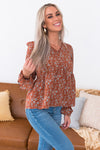 Ever Changing Modest Floral Blouse Tops vendor-unknown