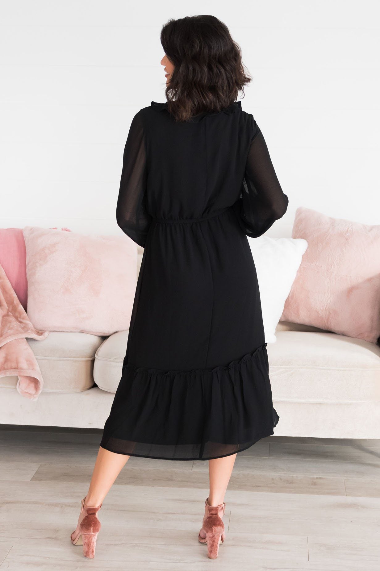 The Faith Modest Ruffle Dress Modest Dresses vendor-unknown 