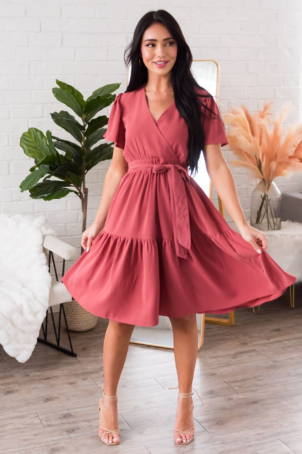 The Elyse Modest Mid-Length Dress