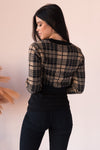 Fashionably Plaid Modest Cropped Cardigan Modest Dresses vendor-unknown