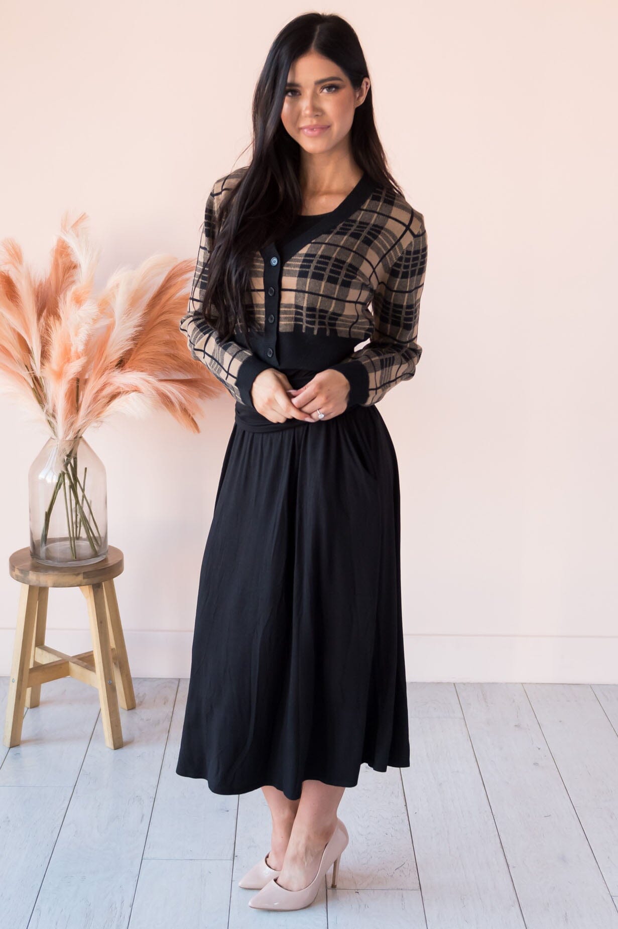 Back In Black Modest Pocket Skirt Skirts vendor-unknown 