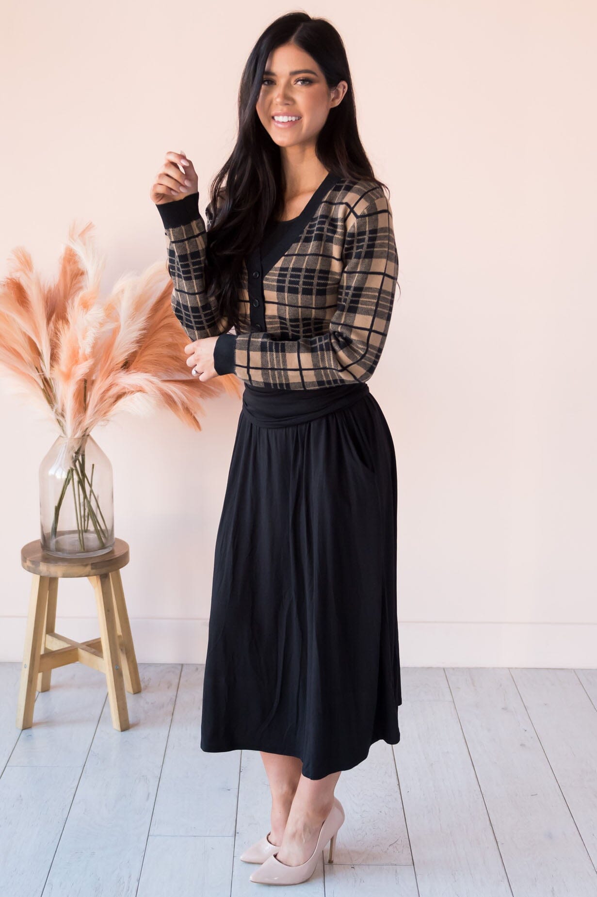 Back In Black Modest Pocket Skirt Skirts vendor-unknown 