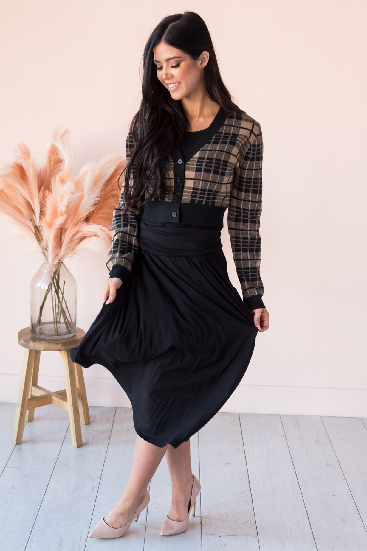 Back In Black Modest Pocket Skirt Skirts vendor-unknown 