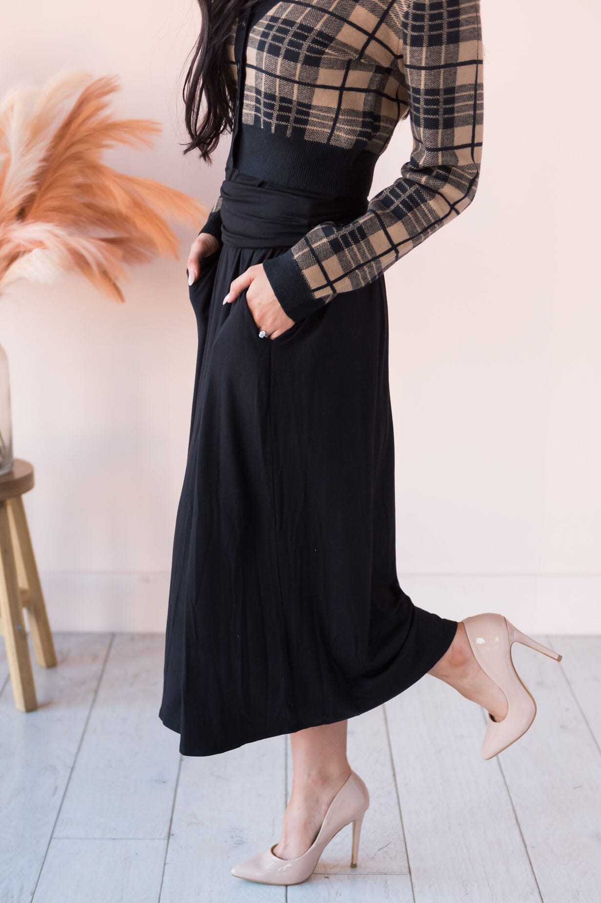 Back In Black Modest Pocket Skirt Skirts vendor-unknown 