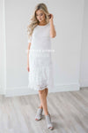 Summer Bride Tiered Ruffle Dress Modest Dresses vendor-unknown S White