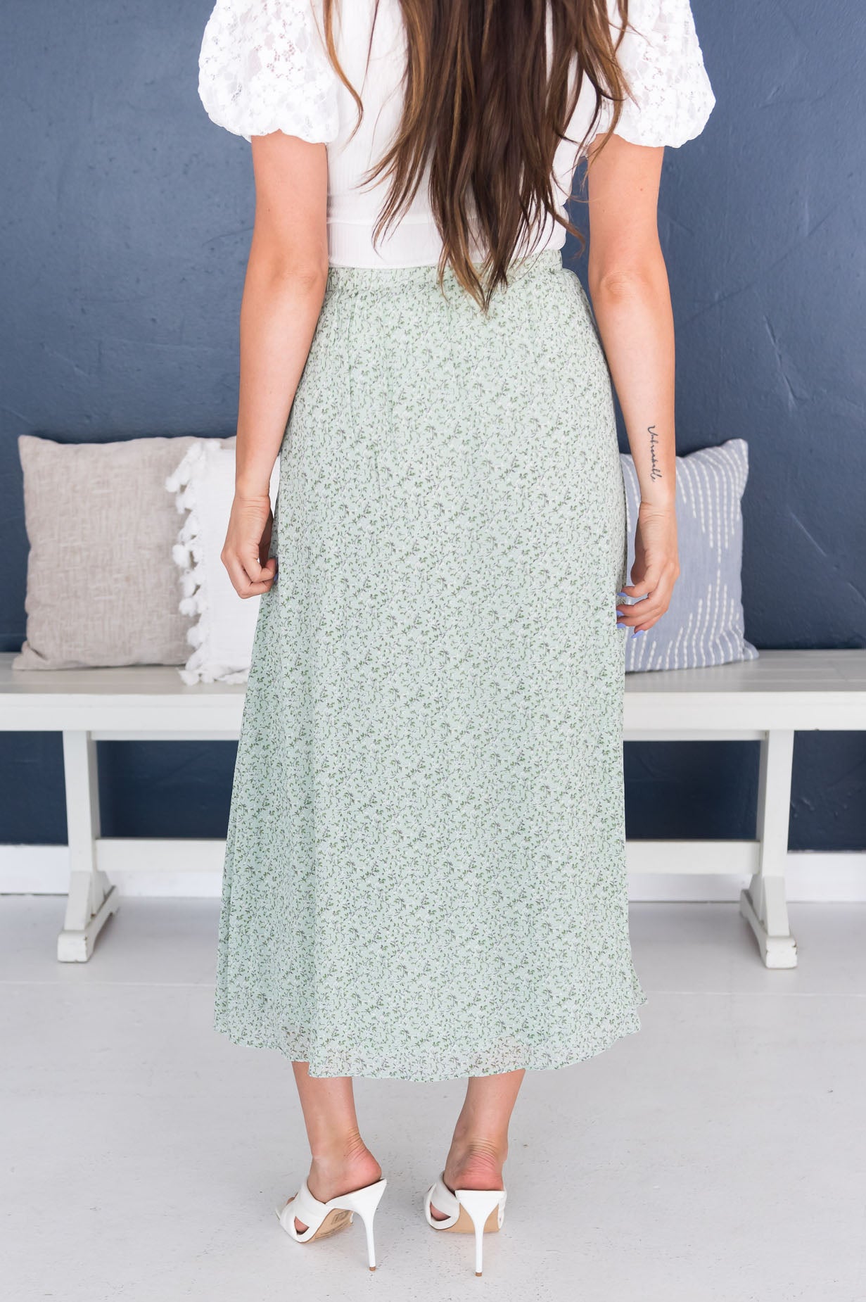 Walking In Faith Modest Floral Skirt NeeSee's Dresses 