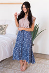 Blue Blooms Modest Skirt Skirts vendor-unknown 