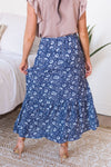 Blue Blooms Modest Skirt Skirts vendor-unknown