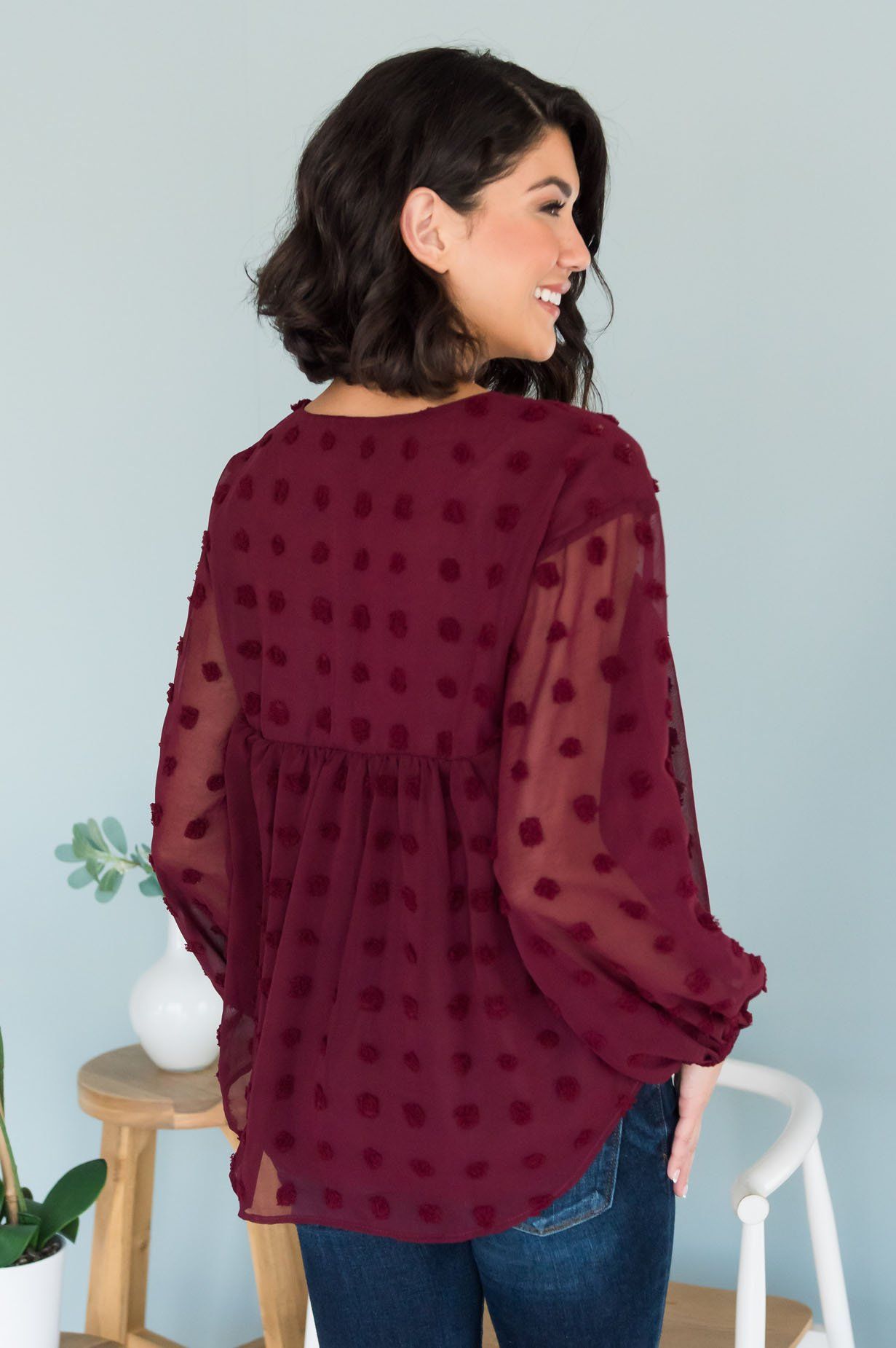 Adored Always Modest Blouse Tops vendor-unknown 