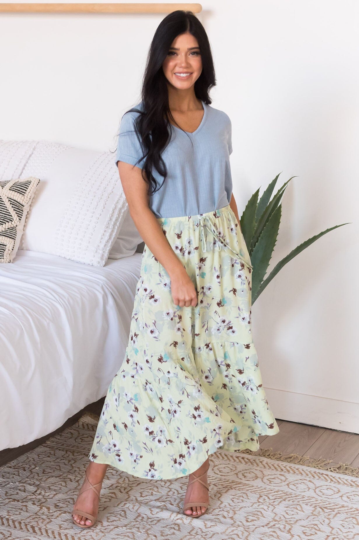 Favorite Blooms Modest Skirt Skirts vendor-unknown 