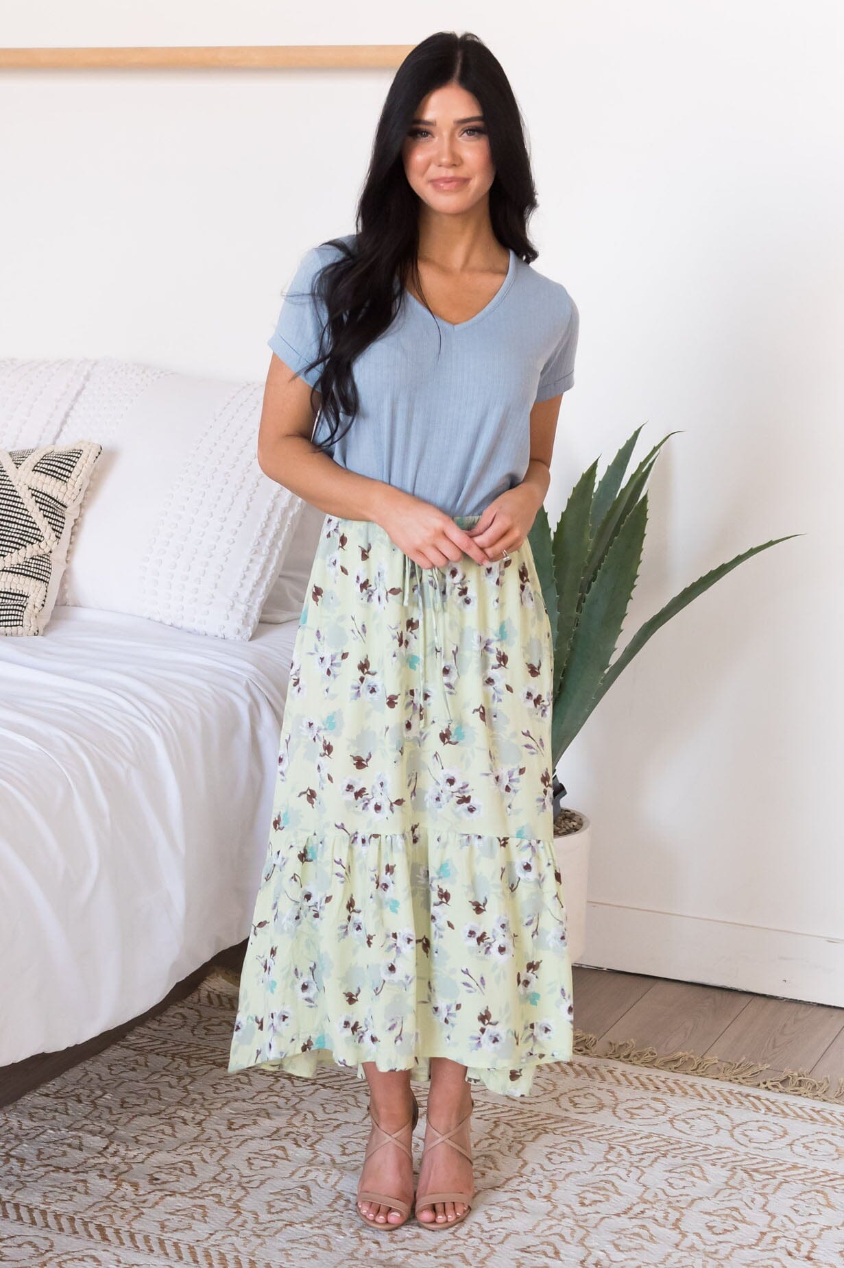 Favorite Blooms Modest Skirt Skirts vendor-unknown 
