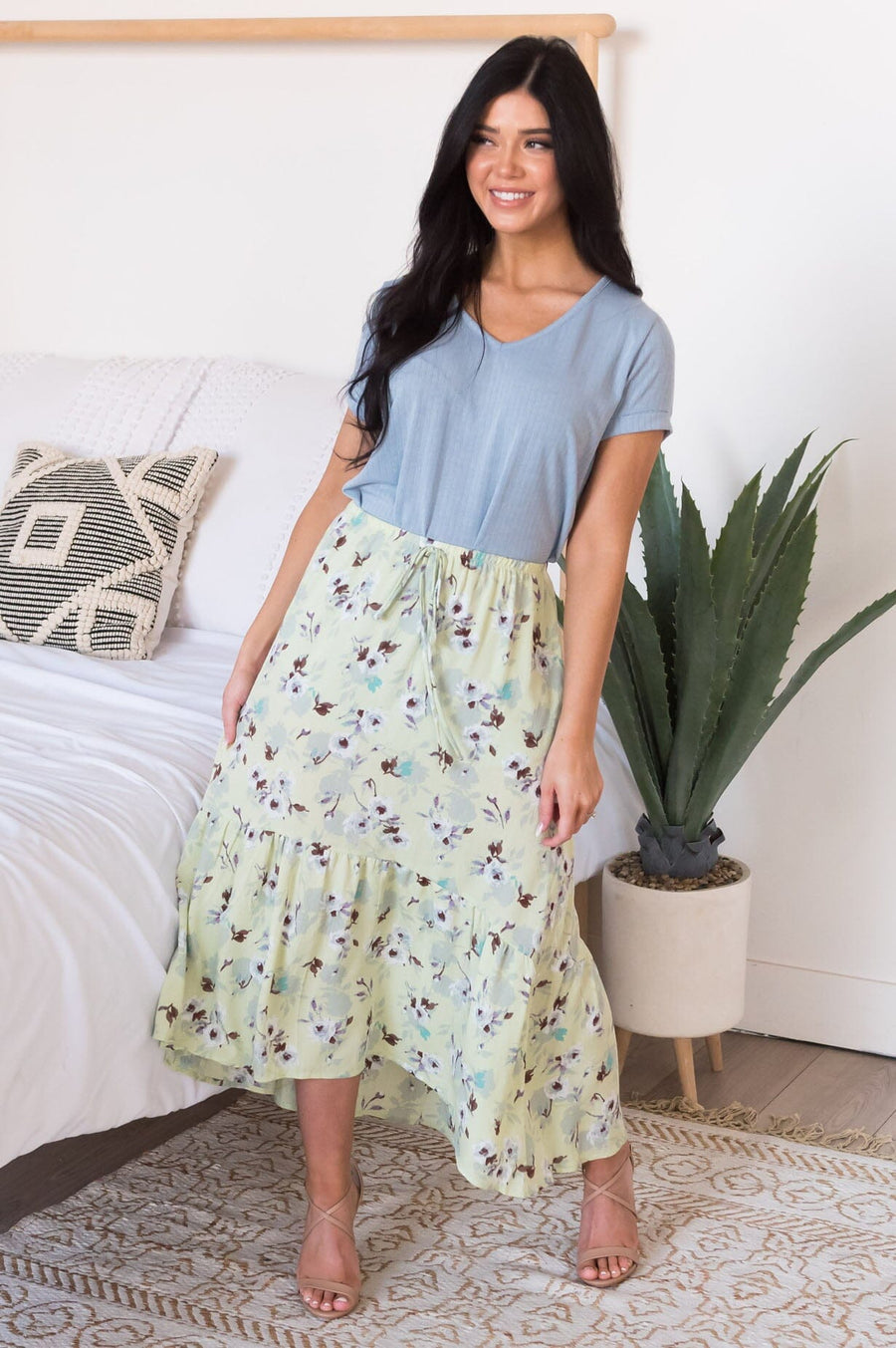 Favorite Blooms Modest Skirt Skirts vendor-unknown 