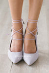 Soft Lilac Lace Up Heels Accessories & Shoes vendor-unknown Lilac 5.5