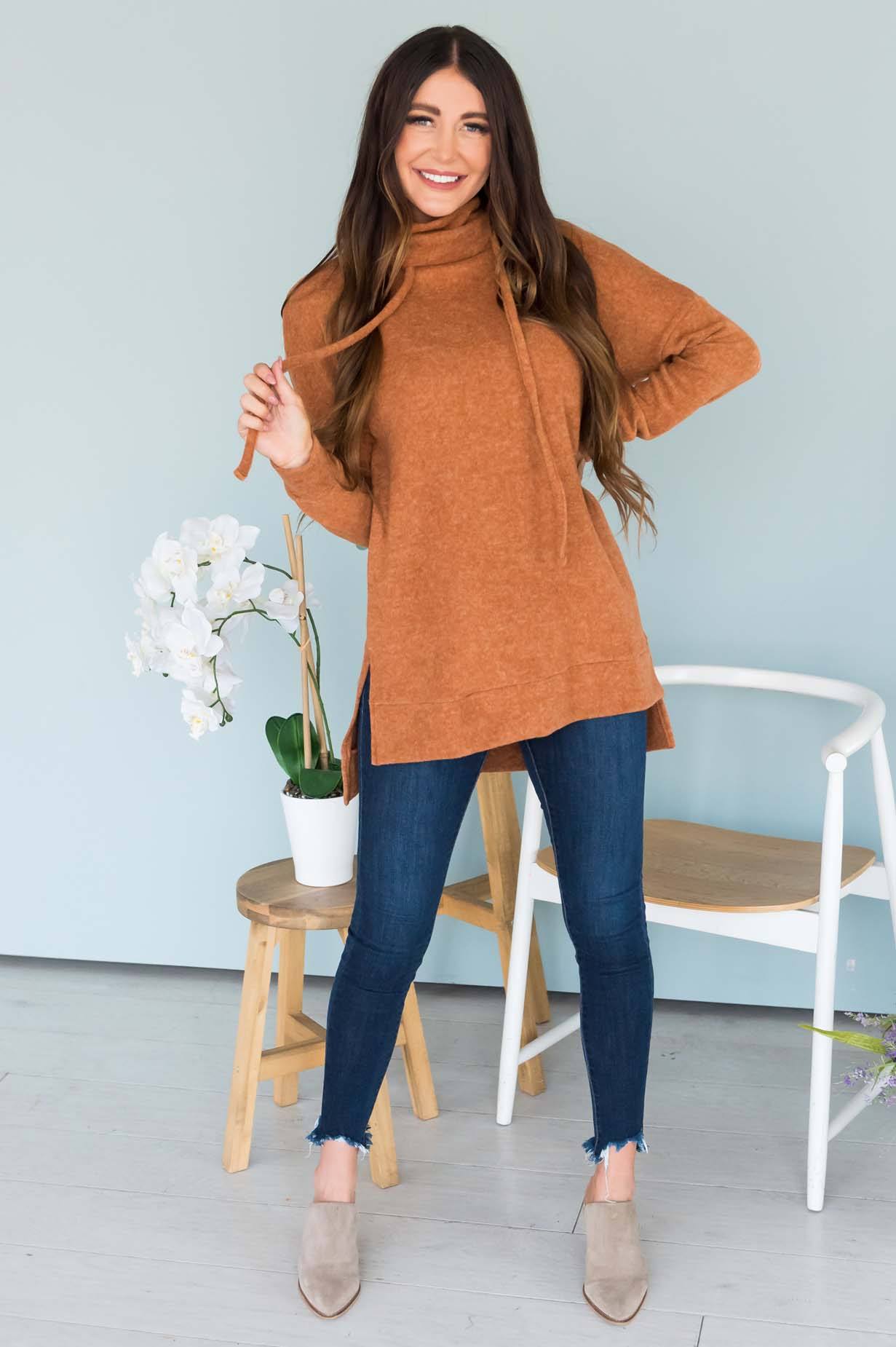 Comfy Cozy Modest Turtleneck Sweater Modest Dresses vendor-unknown 