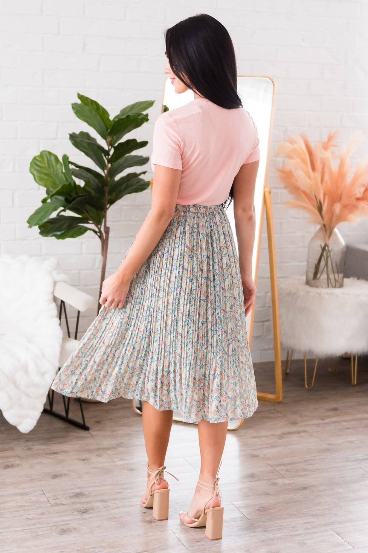 Always Blooming Modest Pleat Skirt Modest Dresses vendor-unknown 