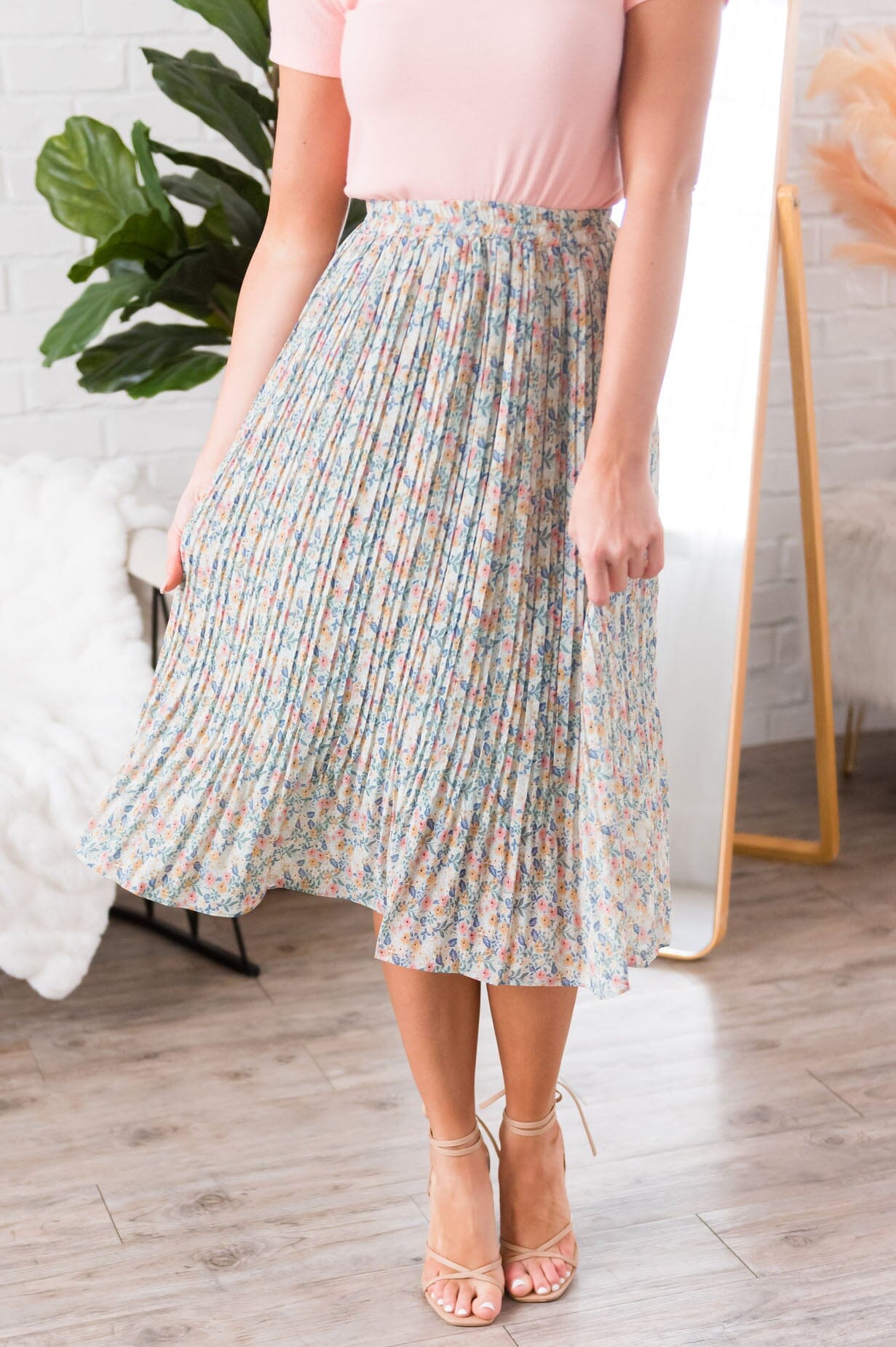 Always Blooming Modest Pleat Skirt Modest Dresses vendor-unknown 