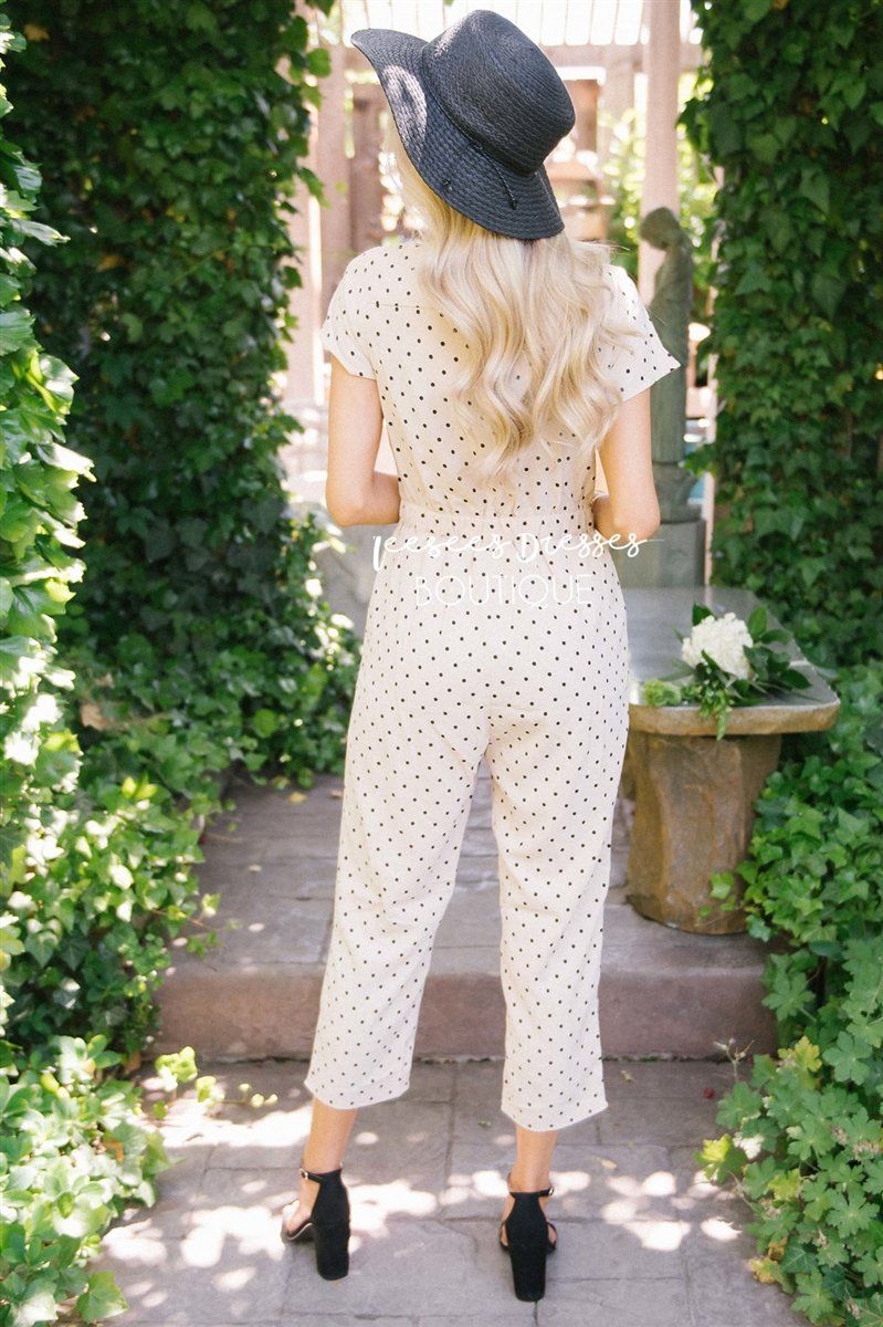 The Mimi Polka Dot Jumpsuit Modest Dresses vendor-unknown 