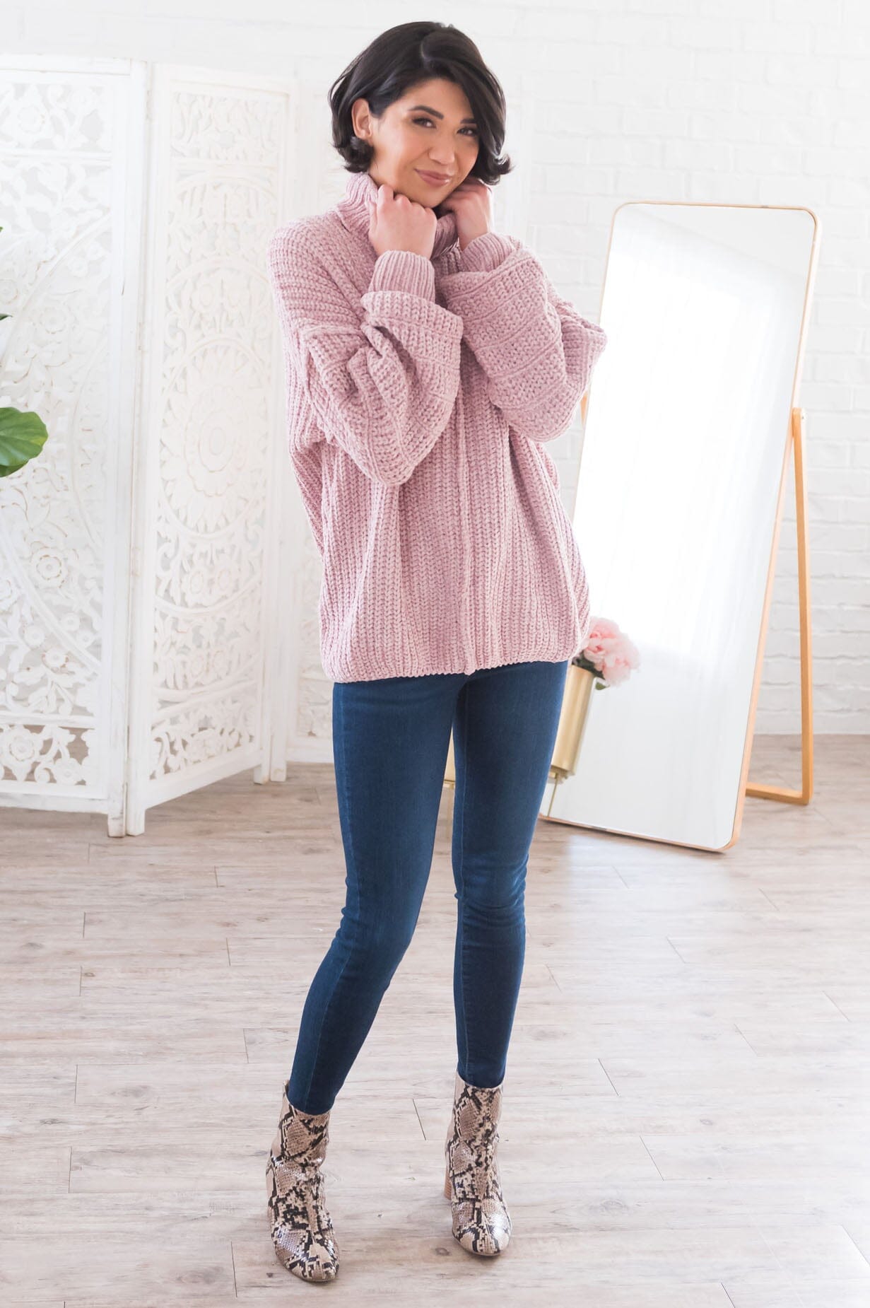 Oh So Cherished Modest Chenille Sweater Modest Dresses vendor-unknown 