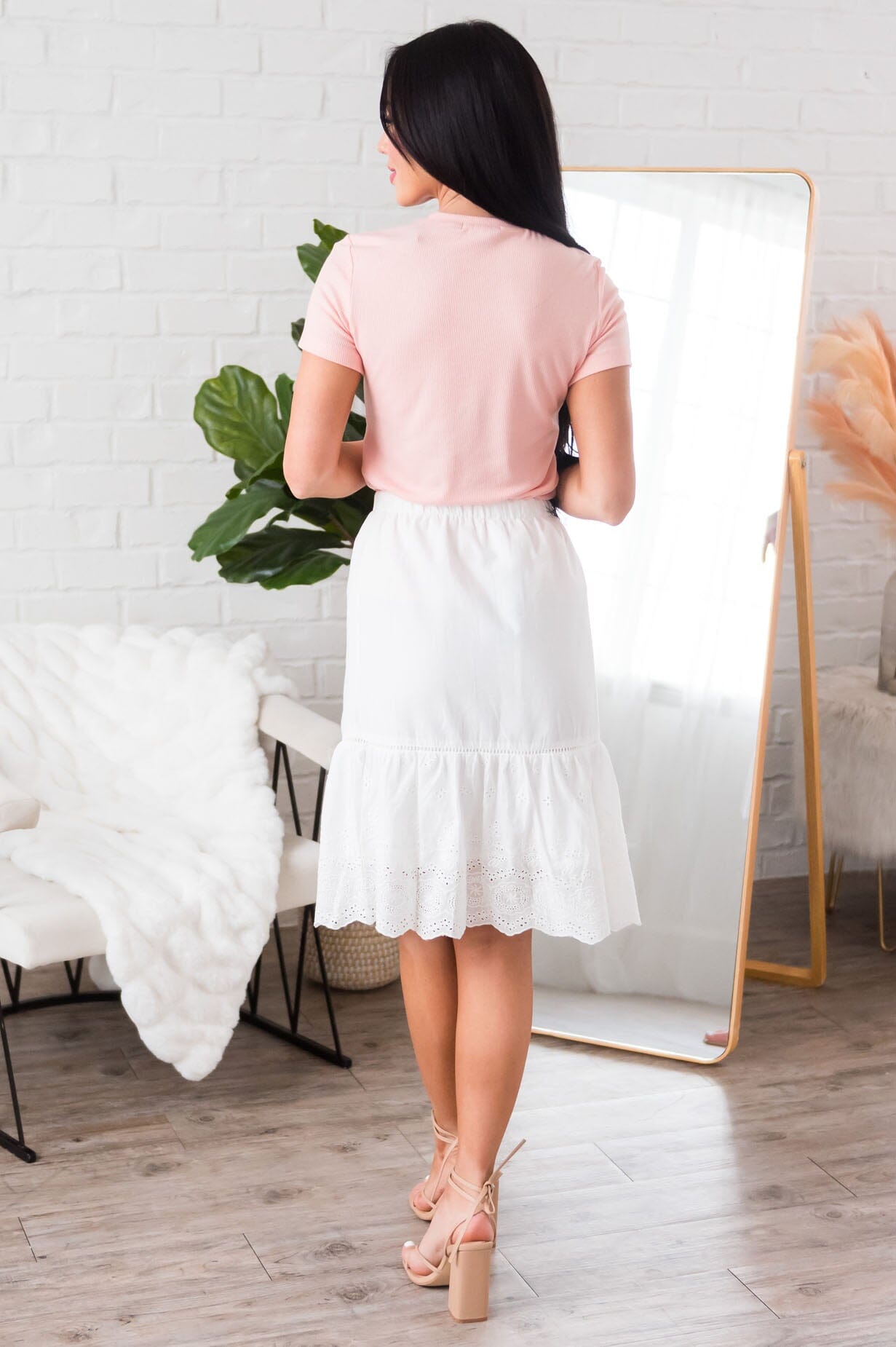 Good Impressions Modest Eyelet Skirt Modest Dresses vendor-unknown 