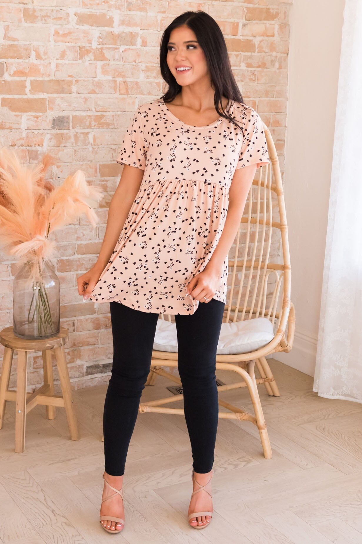 Pretty Petals Modest Babydoll Top NeeSee's Dresses 