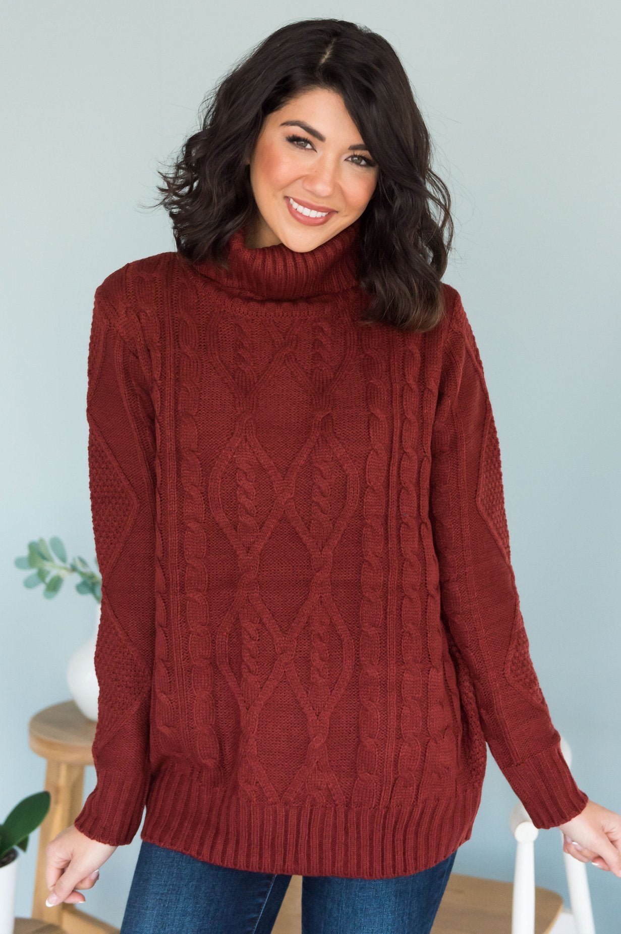 Spiced Smiles Modest Turtleneck Sweater Modest Dresses vendor-unknown 