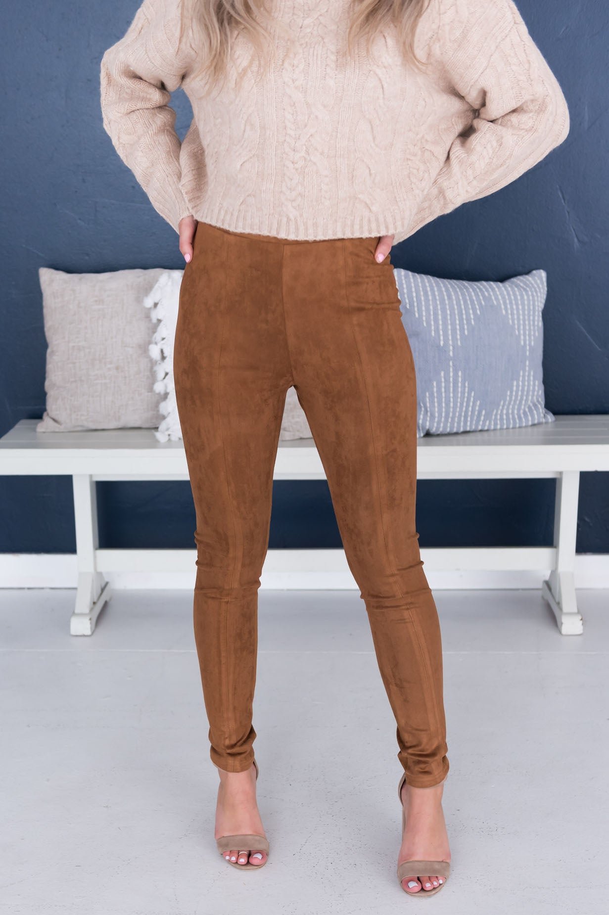 Fall Fashion Faux Suede Leggings Modest Dresses vendor-unknown 