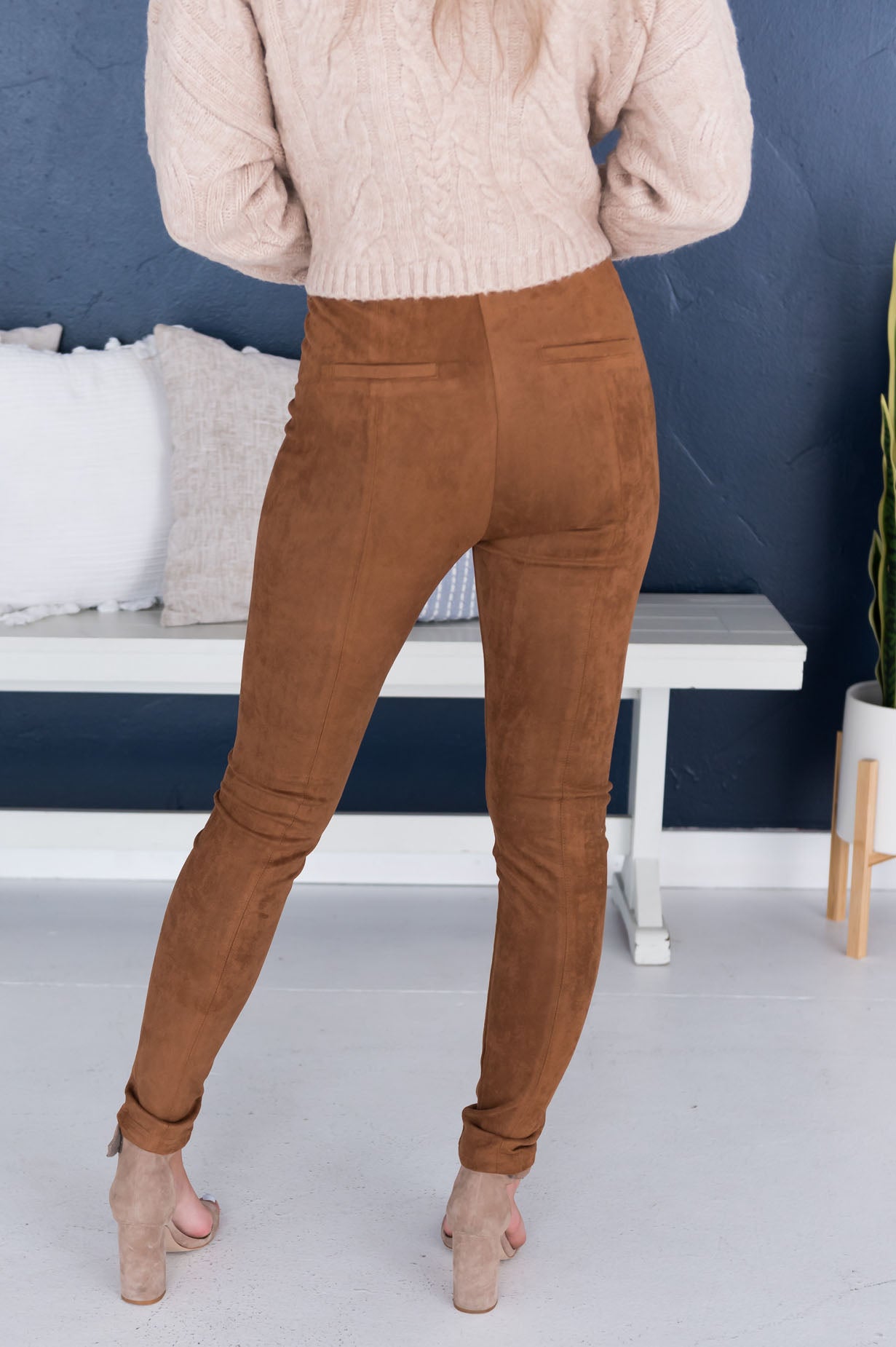 Fall Fashion Faux Suede Leggings Modest Dresses vendor-unknown 