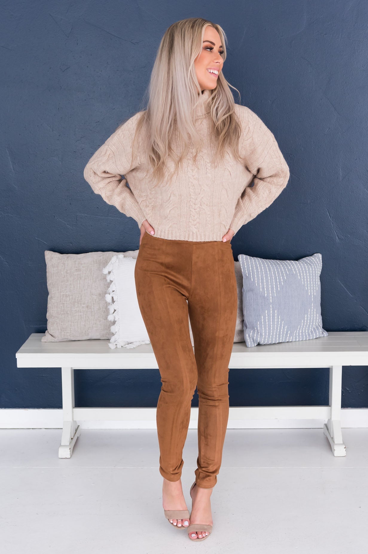 Fall Fashion Faux Suede Leggings Modest Dresses vendor-unknown 