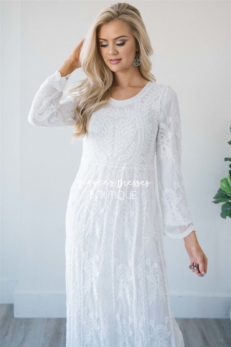 Day Dreamer Lace Full Length Dress Modest Dresses vendor-unknown 