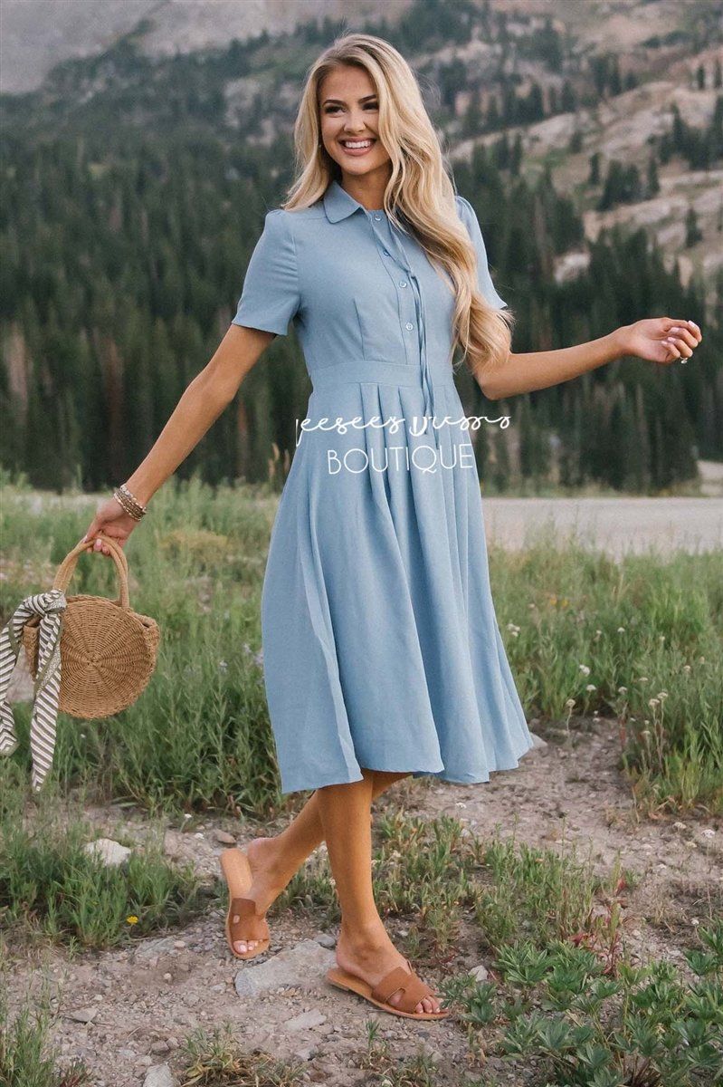 The Alexis Modest Dresses vendor-unknown S Light Blue 