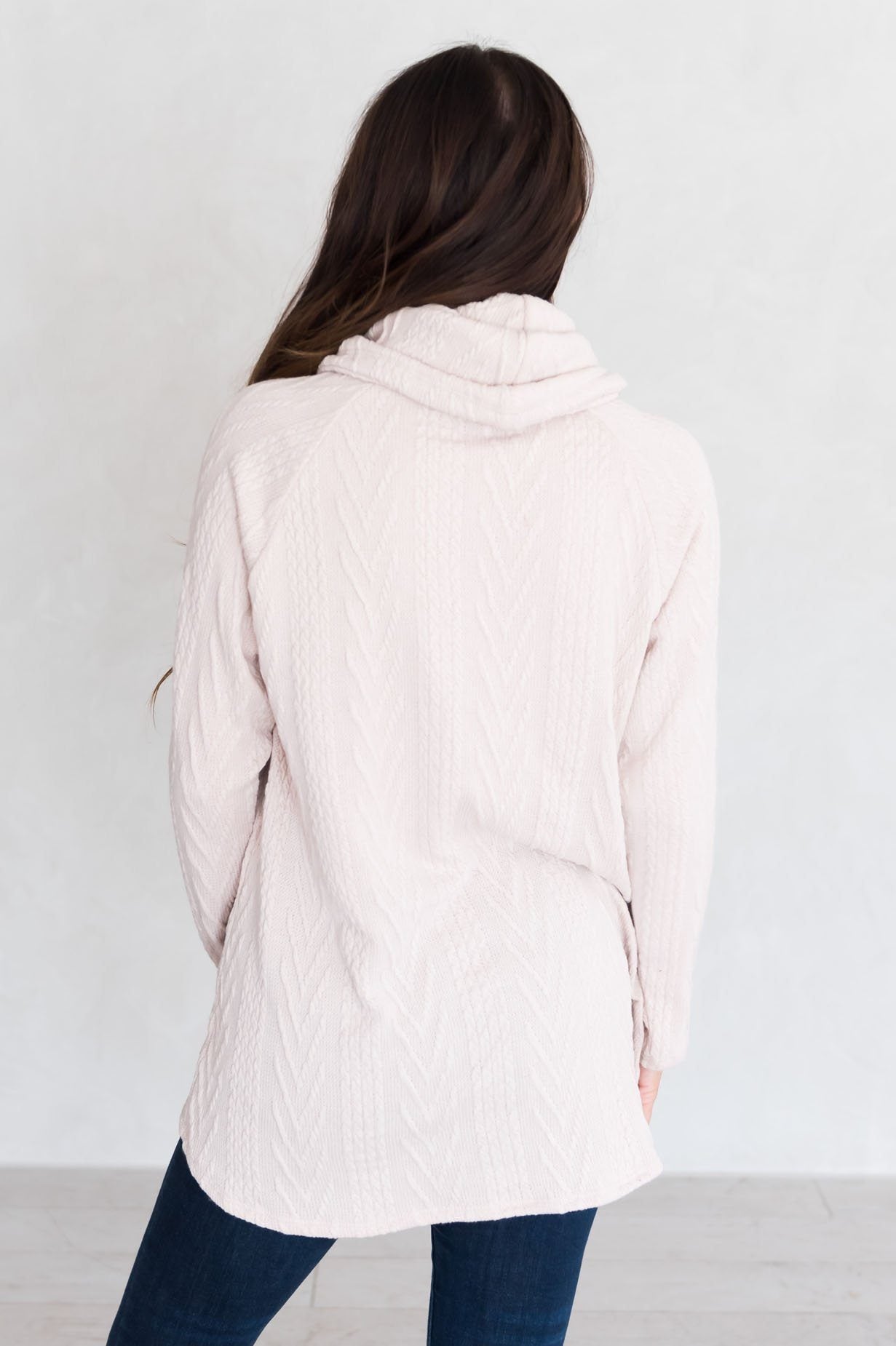 Sweater Weather Modest Hoodie Tops vendor-unknown 