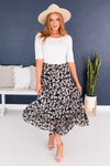 Falling Without A Care Modest Tiered Skirt Skirts vendor-unknown
