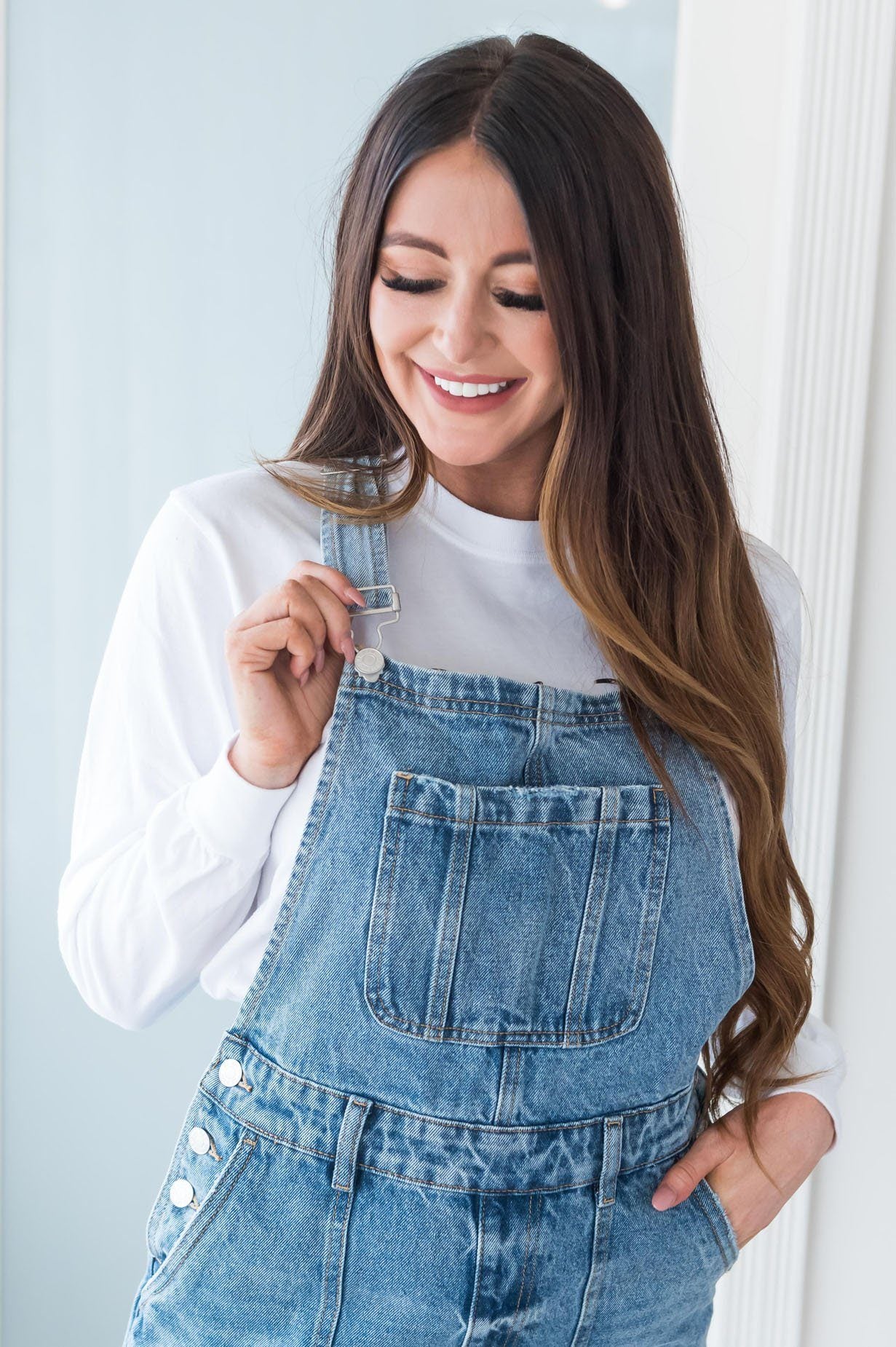 The London Modest Denim Overalls Modest Dresses vendor-unknown 