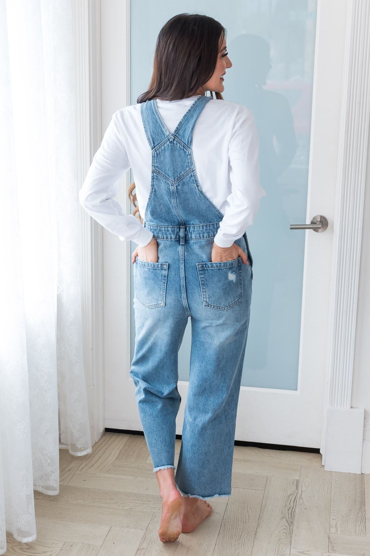 The London Modest Denim Overalls Modest Dresses vendor-unknown 