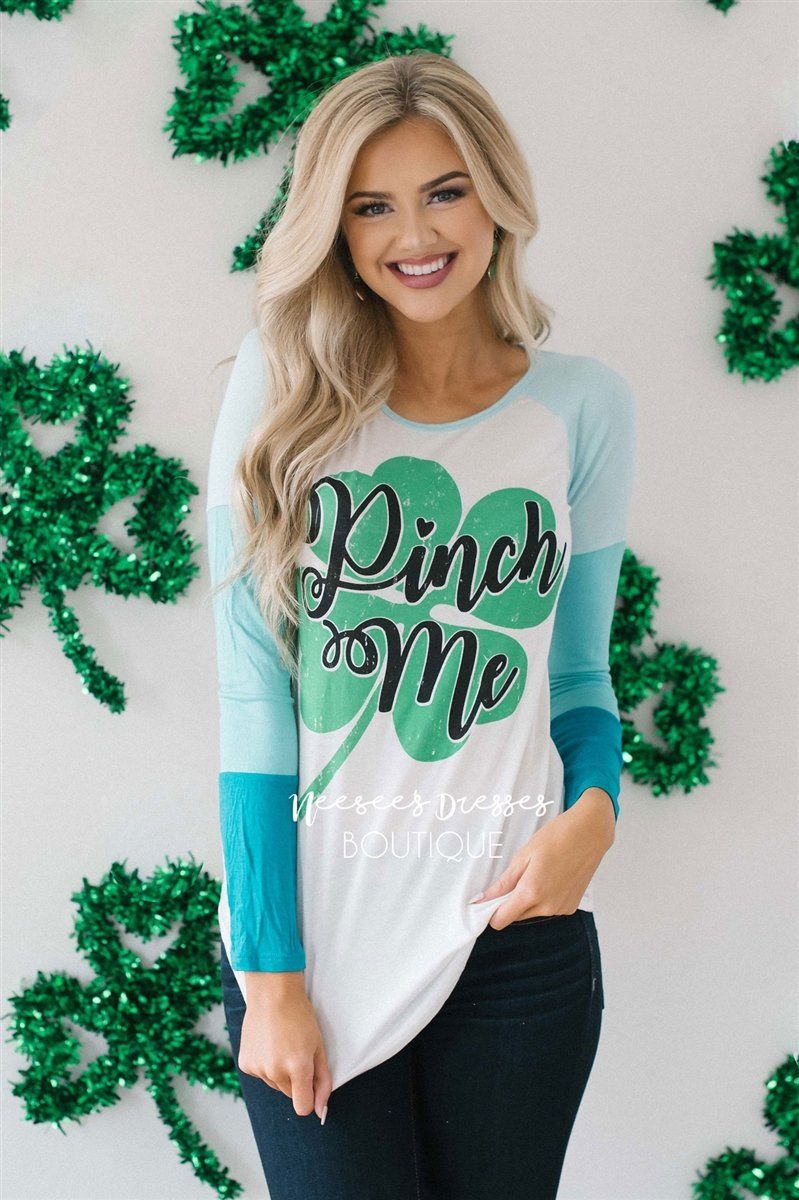 Pinch Me St Patrick's Day Top Tops vendor-unknown 
