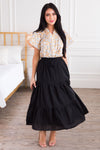 First Impressions Modest Tiered Skirt Modest Dresses vendor-unknown