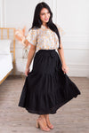 First Impressions Modest Tiered Skirt Modest Dresses vendor-unknown