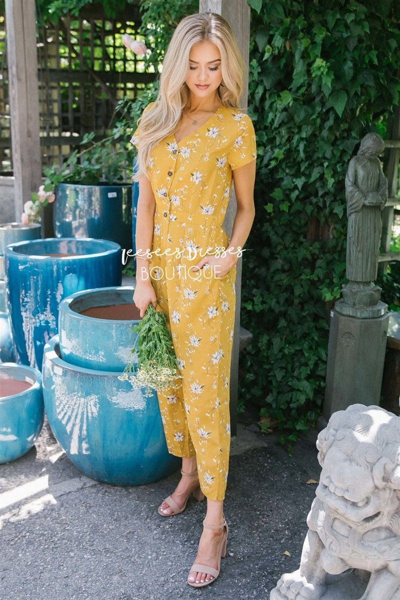 The Mimi Floral Jumpsuit Modest Dresses vendor-unknown 