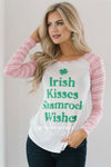 Irish Kisses Shamrock Wishes Top Tops vendor-unknown